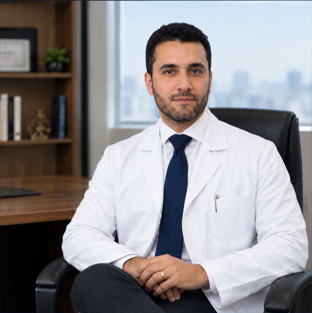 Dr. Marcio Portinelli em seu consultório